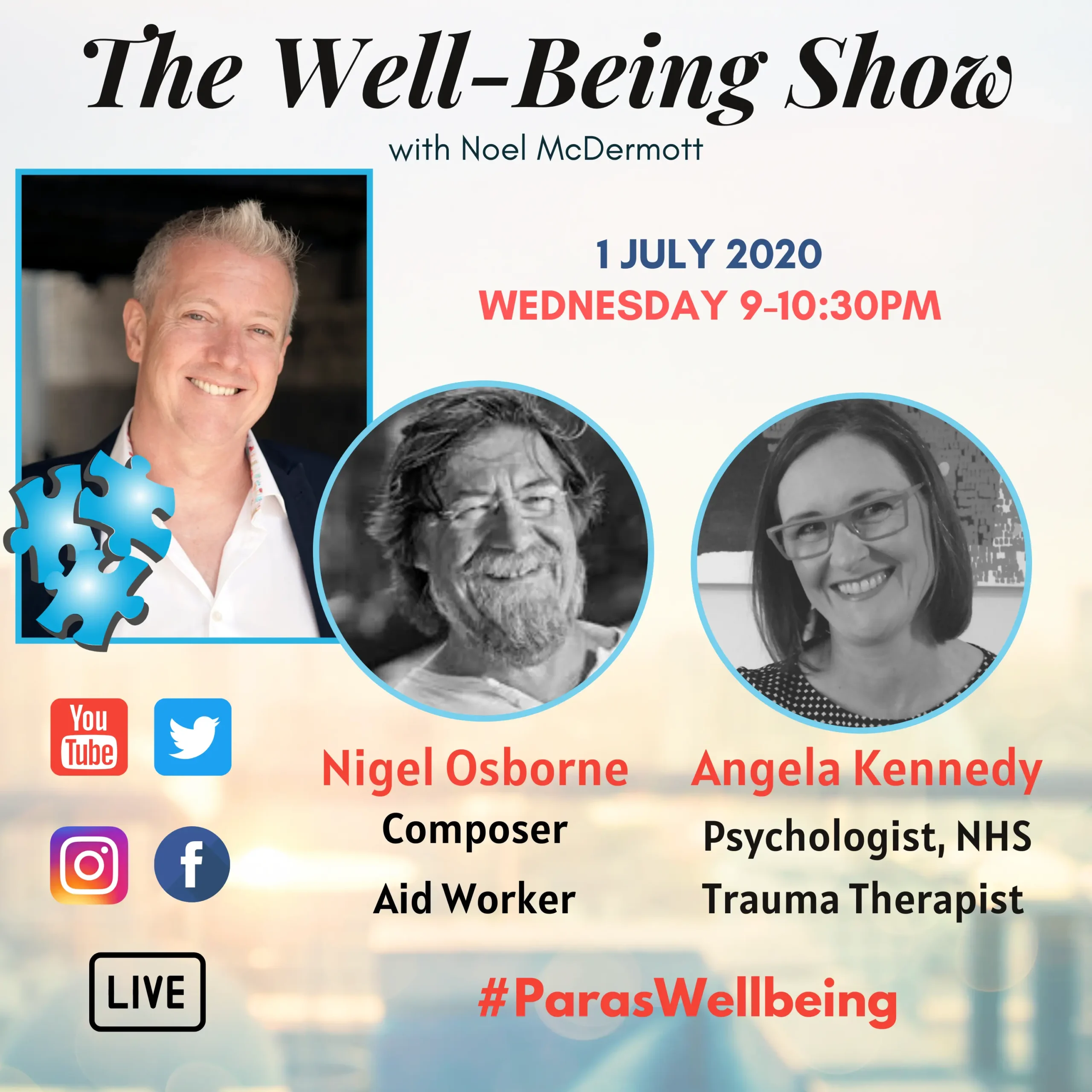 guests Angela Kennedy and Nigel Osborne