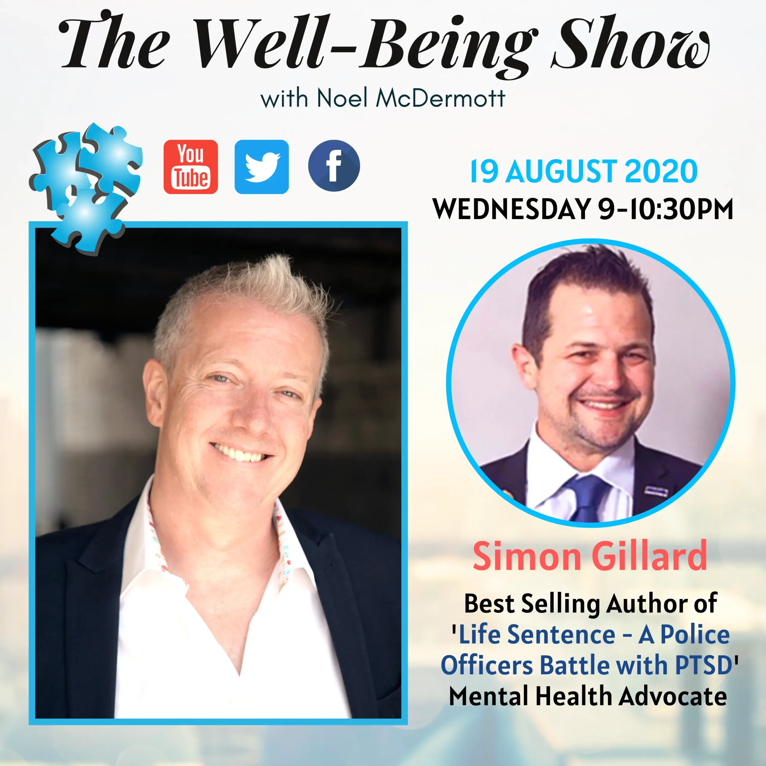 PTSD with Simon Gillard, Best-Selling Author; &lsquo;Life-Sentence&rsquo;